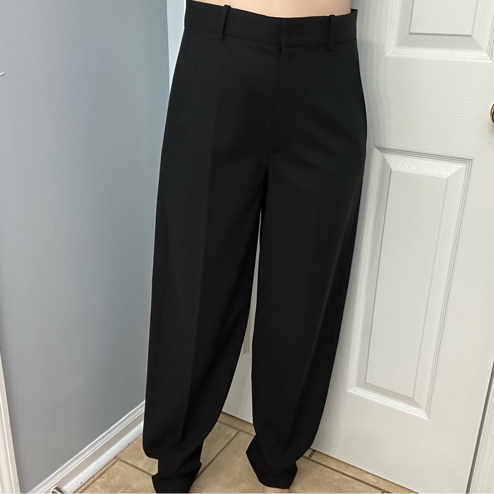 COS Pants Trousers Black Wool Blend Work Preppy Academia Size 10 Medium Like New